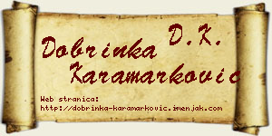 Dobrinka Karamarković vizit kartica